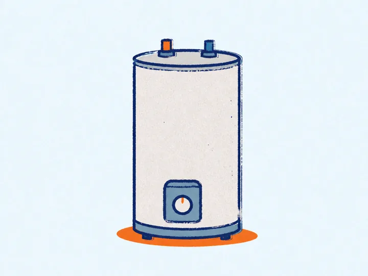 Ilustración de un termo eléctrico